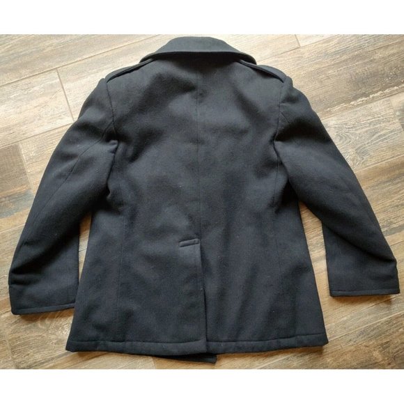 DSCP United States Navy Women’s Black Peacoat Pea Coat Jacket Size 12 Short - Picture 2 of 16